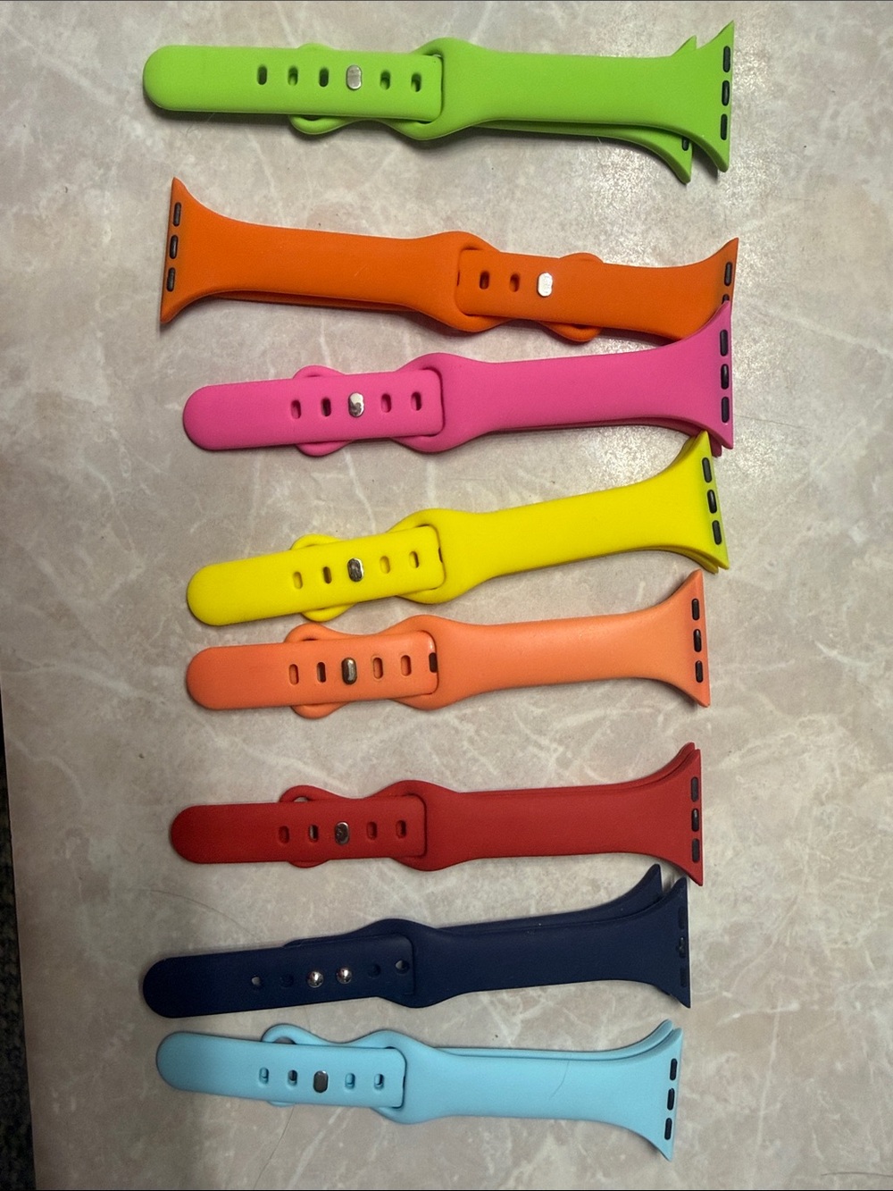 Colorful Silicone Watch Bands - Neon Mix for Apple Watch